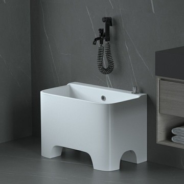 家用新款拖把池拖布池衛生間陽臺一體高腳高溫陶瓷水槽池洗墩布盆 b8031