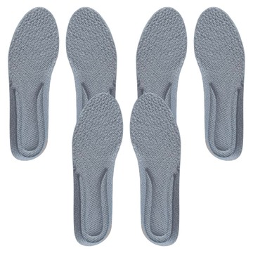 小麥購物 乳膠鞋墊 Y285 34g  3雙  41~42號  灰面白底