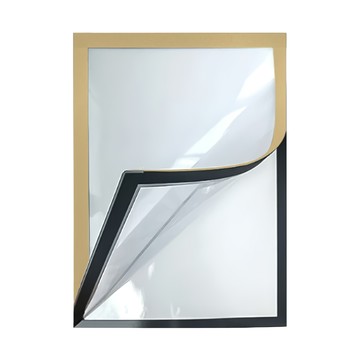 E.dot A4 磁吸雙層文件資料公告展示貼 尺寸23.8x32.5cm PVC軟磁材質  金色  1個