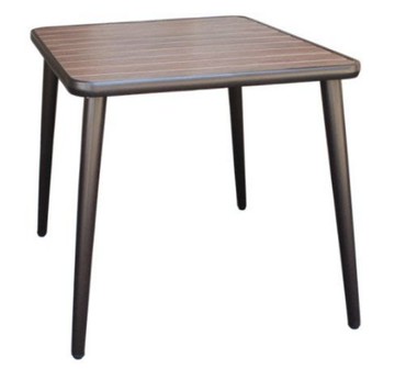 塑木戶外正方桌/戶外休閒桌椅T-N616 雪之屋