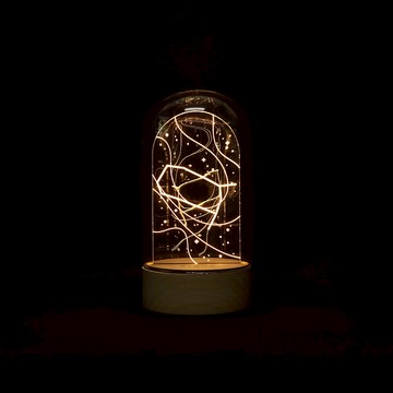 客製化禮物 生日禮物 LED原木夜燈 - 【 雙子座 】星座耳環架