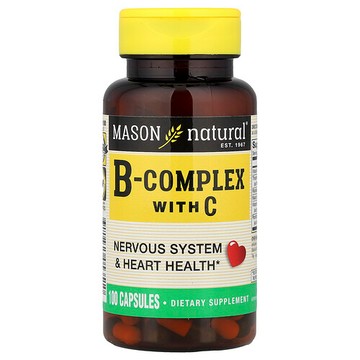 Mason Natural, 含維生素 C 的 維生素 B 群複合物，100 粒膠囊