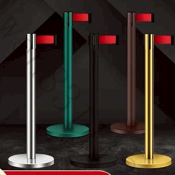 【免運/含稅/熱銷】一米綫圍欄隔離帶不銹鋼銀行排隊伸縮護欄桿警示柱禮賓桿加厚定製景逸