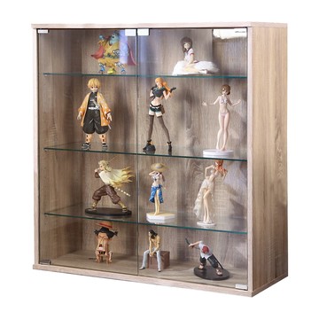 BuyJM 低甲醛附LED燈加深40cm四層強化玻璃展示櫃/收納櫃(寬80cm)集成木色