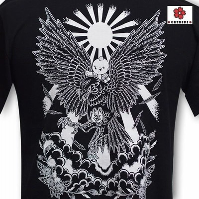 HACHIYARDS Tシャツ CHIGIRI ちぎり 八咫烏Tシャツ インクジェットプリントTシャツ