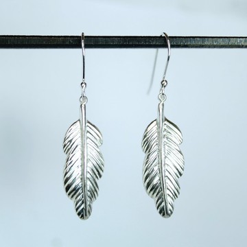 羽葉 銀耳環