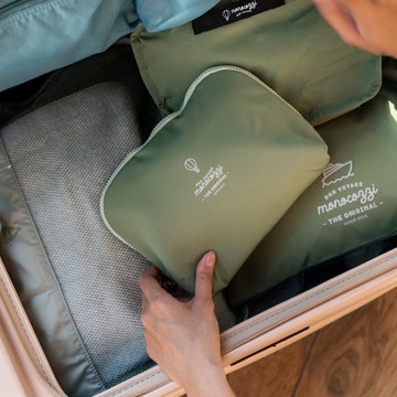 Bon Voyage 摺疊旅行收納袋 4 合 1 套裝 - 煙燻綠