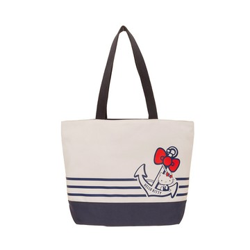 【Hello Kitty】皇家航海-帆布肩背包-白 KT03J17WT