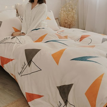 BUHO 布歐 極柔暖法蘭絨美式信封枕頭套 2件組 100%聚酯纖維  75 x 45cm  未完之詩  1組