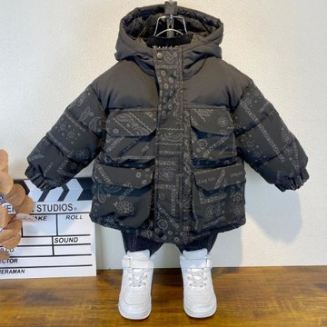 男童冬裝中長款棉衣2025新款兒童加厚冬季羽絨棉服外套潮小孩棉襖