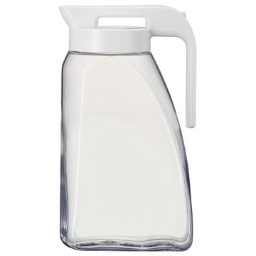 ASVEL 立臥式大容量冷水壺 3.1L 時尚美觀 提手設計 耐熱100℃  白色 + 透明色  1個