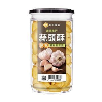 罐裝蒜頭酥【每日優果】共4種口味(原味/椒鹽/狠蒜/香辣)