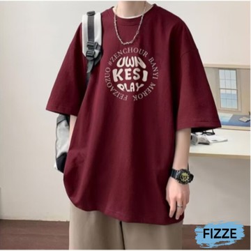 M-5XL 大尺碼 男士短袖 男生衣服 寬鬆T恤 男生上衣 落肩五分袖 短袖男 五分袖情侶 ATCT243【FIZZE】