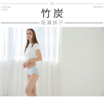 【DR.WOW】3入組-竹炭吸濕排汗中腰三角褲