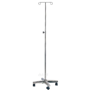 來而康 耀宏 螺絲式 不鏽鋼 點滴架 yh085 二勾頭 高低可調 四爪底座 點滴 支架