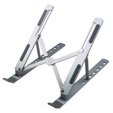 i-gota 愛購它 鋁合金輕巧筆電散熱架 11~15.6吋 六段角度調整 可折疊收納  銀色  1個