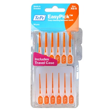 TePe 緹碧 EasyPick 輕鬆剔牙間刷 XS + S  36支  1盒