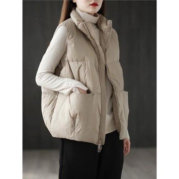歐貨羽絨棉服馬甲女秋冬2025新款外穿爆款坎肩面包服背心馬夾外套