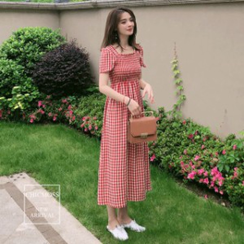 ワンピース 夏 夏新作 ギンガムチェック レディース ワンピース 可愛い 夏ワンピース マキシ ワンピース 夏 ロングワンピース 夏 チェッ 通販 Lineポイント最大1 0 Get Lineショッピング