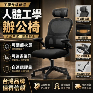 免運 隔日達 【人體工學辦公椅】 台灣6h出貨 人體工學辦公椅 電腦椅 電競椅 書桌椅 升降椅 網布椅 護腰椅 可後仰椅