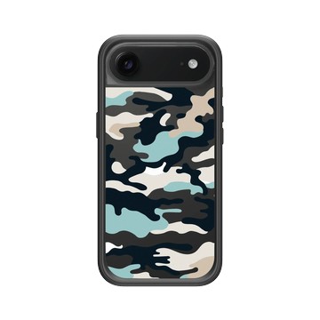 iPhone Air Mod NX -邊框背蓋組合 (相機按鈕) 黑 - Camouflage / 迷彩 - 仿布迷彩