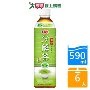 愛之味油切分解茶(綠茶風味)590mlx6【愛買】
