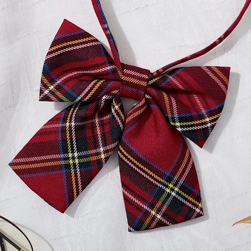 JK免打結領帶女格子日系學院風碳灰制服學院風配飾百褶裙同款集合