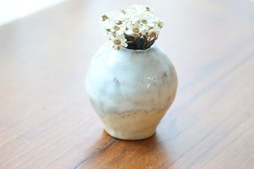 【聖誕禮物】美國進口土手捏迷你小陶壺造型乾花器原土質感詫寂風