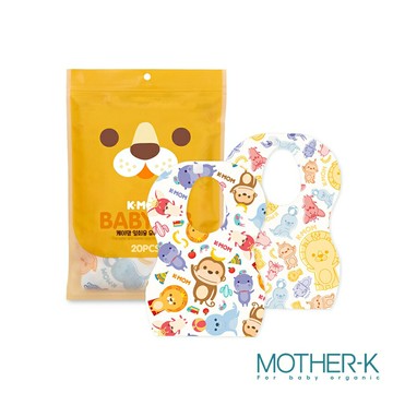 【怡家藥局】MOTHER-K小淘氣拋棄式圍兜(20入/包)