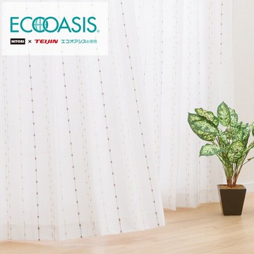 隔熱遮像 蕾絲窗簾 窗紗 CORAL BR 150X228X1 NITORI宜得利家居