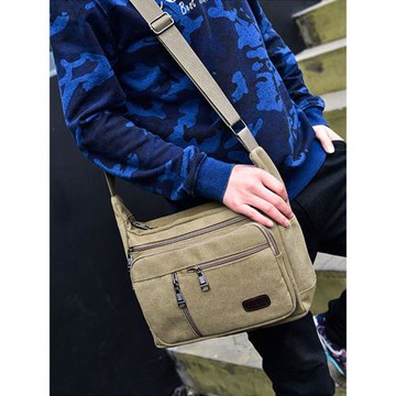 帆布包休閑軍包單肩包多功能斜挎包工作包男工地用個性耐磨工具包