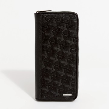 PLAYBOY - 拉鍊長夾  Play of light and shadow系列 - 黑色