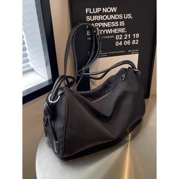 休閑大容量包包女2026新款潮簡約牛津布單肩包百搭通勤斜挎托特包