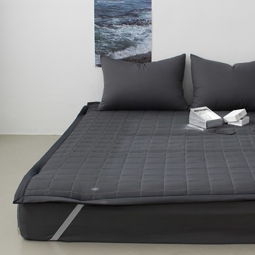 Lucidsleep Amelie柔軟可水洗固定鬆緊帶床墊 韓國製  SS(200 x 110cm)  炭灰色