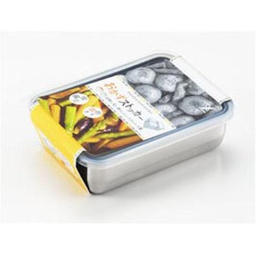 日本製 YOSHIKAWA 吉川 不鏽鋼長方型附蓋保鮮盒 1730ml 便當盒 醃製小菜【南風百貨】