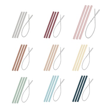 土耳其 Minikoioi 好好喝矽膠吸管3入組(多色可選)兒童吸管