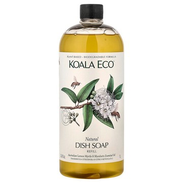 Koala Eco, 天然洗潔精，澳大利亞檸檬香桃木和柑橘精油，33.8 液量盎司（1 升）