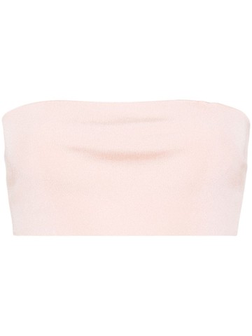 Fabiana Filippi - fine-ribbed bandeau top - women - Viscose/Polyester - S - Pink