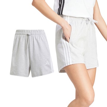Adidas W 3S SJ SHO 女款 灰色 鬆緊 抽繩 運動 休閒 短褲 IN6174