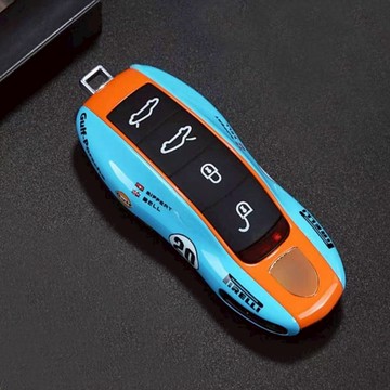 【蝦皮最新款】Porsche 保時捷塗裝鑰匙殻 適用於卡宴 Macan718 帕拉梅拉 Taycan911鑰匙扣 鑰匙套
