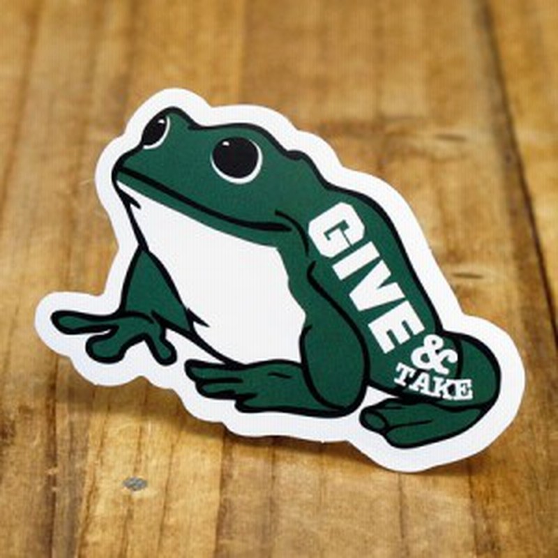 ステッカー 車 アメリカン おしゃれ バイク ヘルメット ことわざ 蛙 動物 もちつもたれつ Sc Ps196 Sxw 通販 Lineポイント最大1 0 Get Lineショッピング