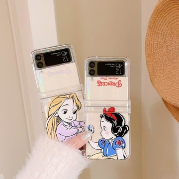 日韓卡通白雪公主適用于三星Galaxyzflip6手機殼新款zflip7防摔zflip5全包ZFLIP4/3折疊屏F7110保護套女款