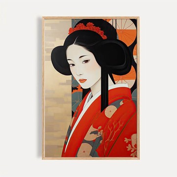 朱華凝艷 / 日式浮世繪和風仕女裝飾畫