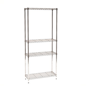 【客尊屋】小資型《粗管徑》35X90X210Hcm 銀衛士四層架