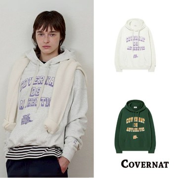 [COVERNAT]25SS 美式連帽t 復古大學帽t 男女同款春季運動休閒長袖連帽衛衣（多色任選）
