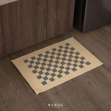 wanan/☾…韓系地墊提案(2color)の現貨 韓系復古方格地墊｜格紋絨毛地毯 浴室地墊 鎖邊裝飾地毯 棋盤格