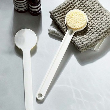 日本 霜山 長柄軟毛沐浴刷 搓澡刷背去角質刷