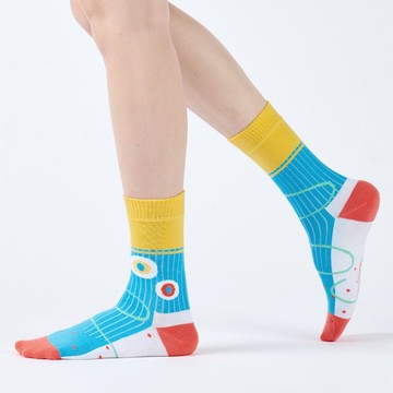 迴聲室 中筒襪 - 藍(F)