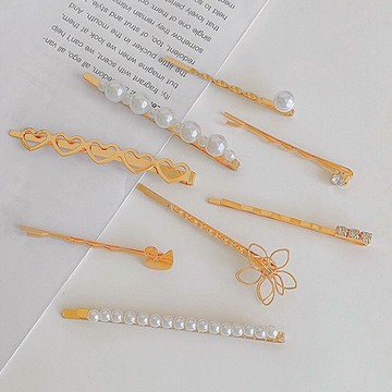 氣質發夾八件套珍珠夾子網紅氣質劉海碎發一字夾簡約后腦勺頭飾女