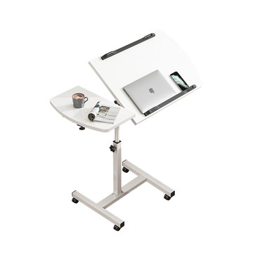 行動床邊桌 床邊桌側邊款可行動小桌子臥室書桌帶輪懶人電腦桌宿舍升降床上桌【MJ191649】